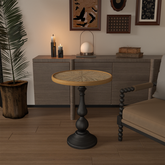 Wooden End Tables Retro Side Table French Country Accent Coffee Side Table Modern Small Round Tea Table Pedestal Side End Table for Living Room Household Restaurant Homestay - W808P232205