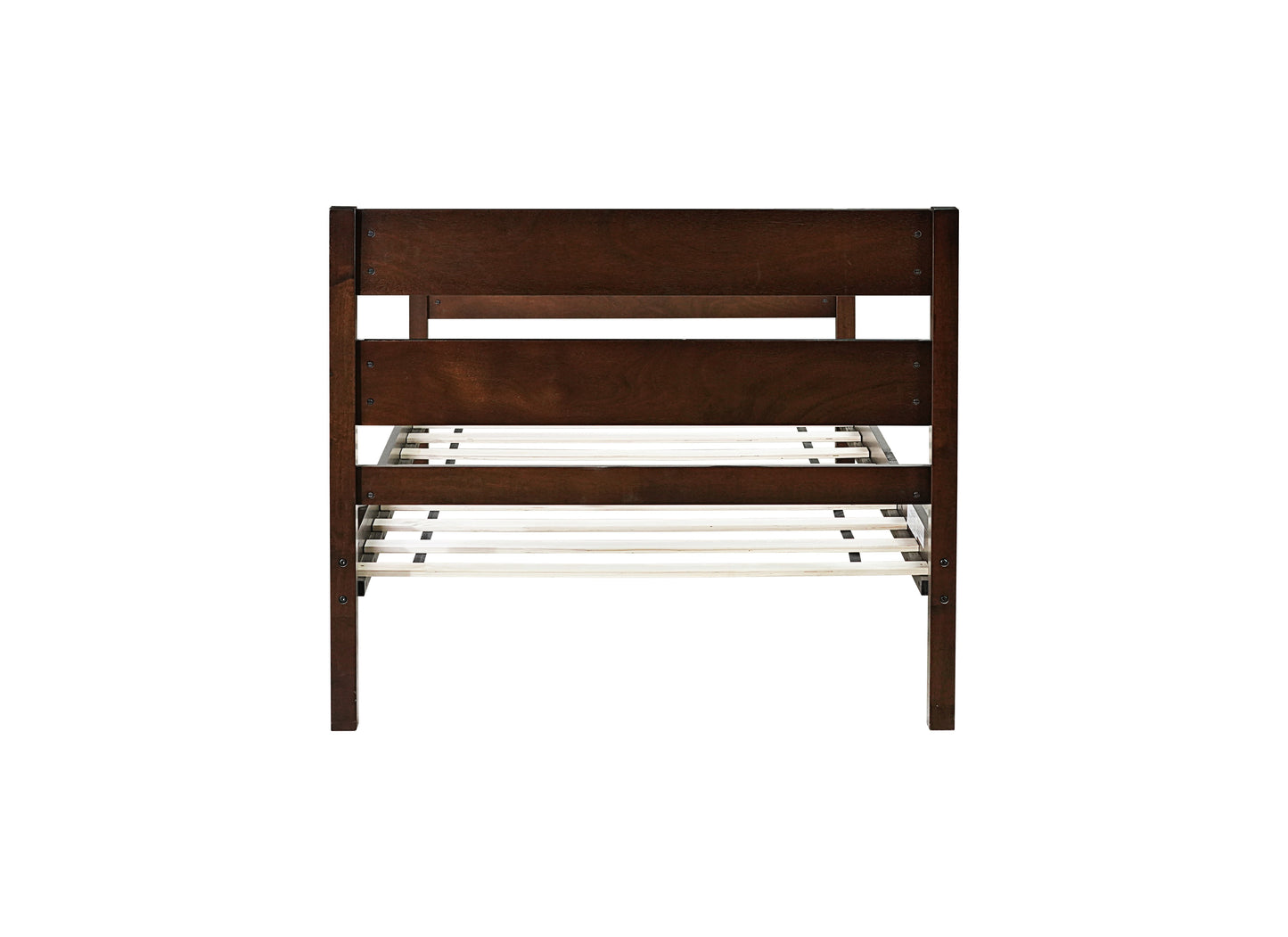 Twin Bed with Headboard and Footboard,Espresso