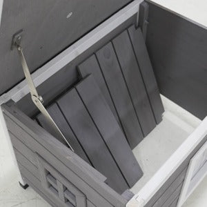 Cat House Waterproof Feral Kitty Shelter Outdoor Indoor Rabbit Hutch for Bunnies,Cats,Dogs and Other Small Animals,Aspha