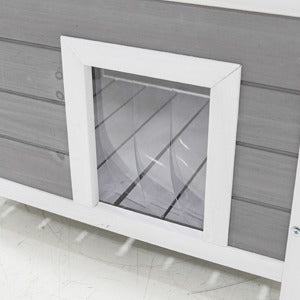 Cat House Waterproof Feral Kitty Shelter Outdoor Indoor Rabbit Hutch for Bunnies,Cats,Dogs and Other Small Animals,Aspha